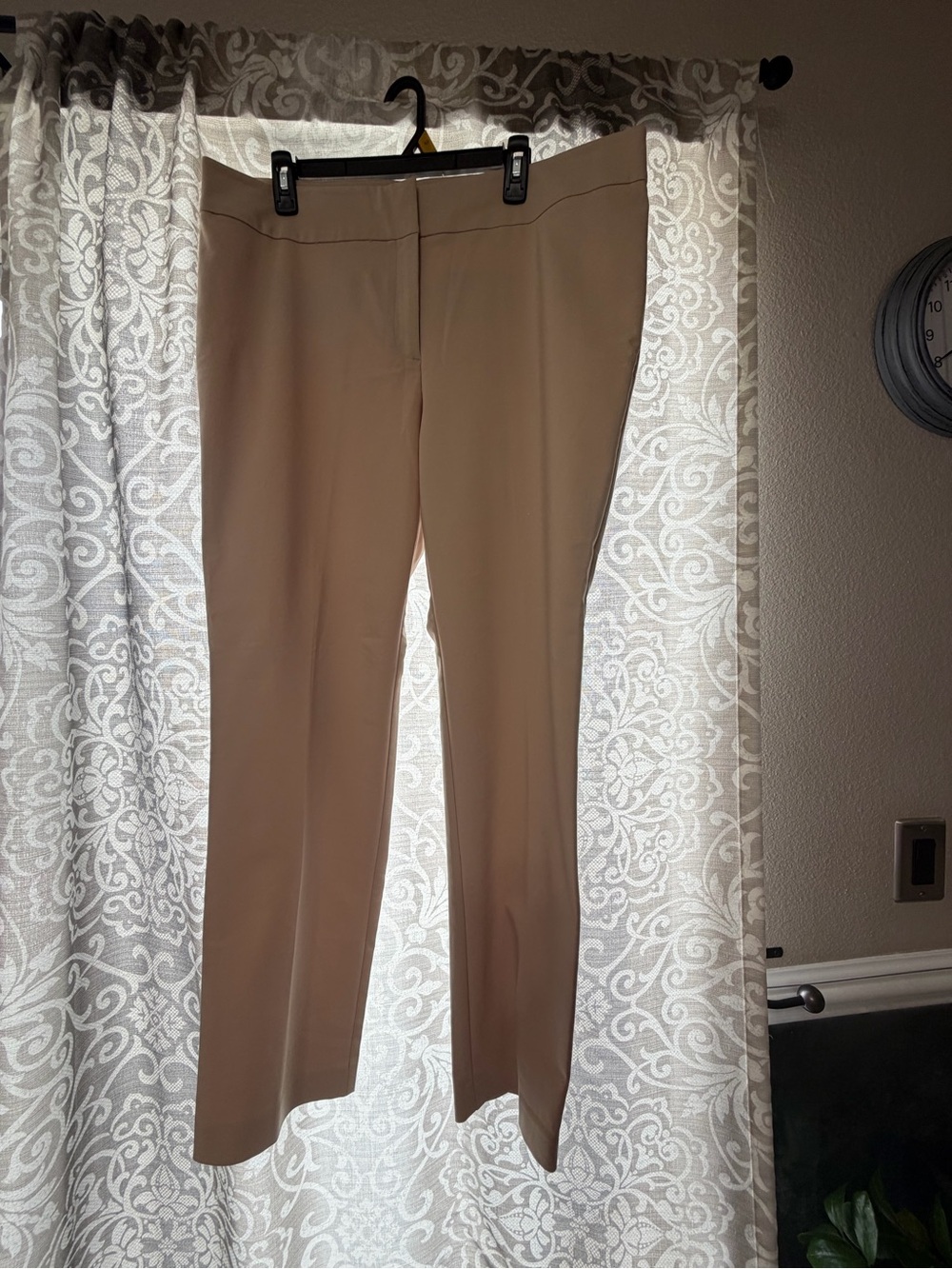 Ann Taylor Classic Women's Straight-Leg Work Pants in Taupe